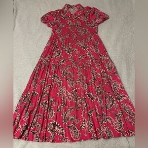 Crown & Ivy Pink Paisley Maxi Dress